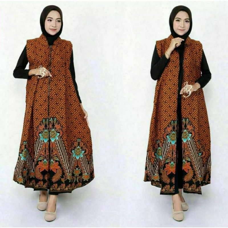 Outer Batik Cardigan long CARDI SOGAN Batik Printing