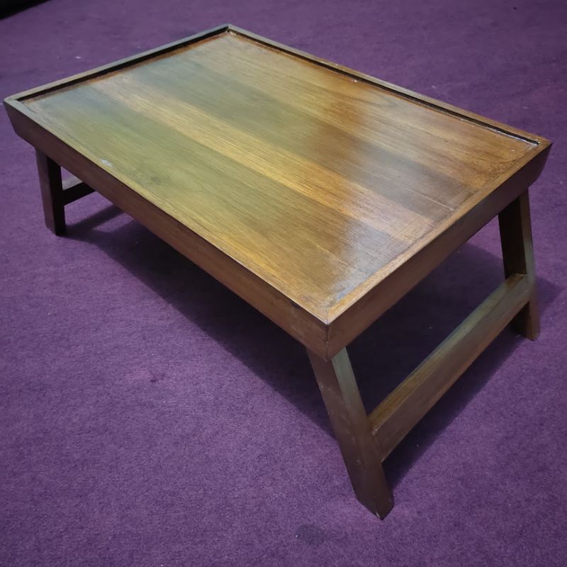 Meja Belajar Lis Kayu Jati - Meja Lipat Kayu Jati - Meja Belajar Kayu Jati TANGGUNG Ukuran 50 x 40 x