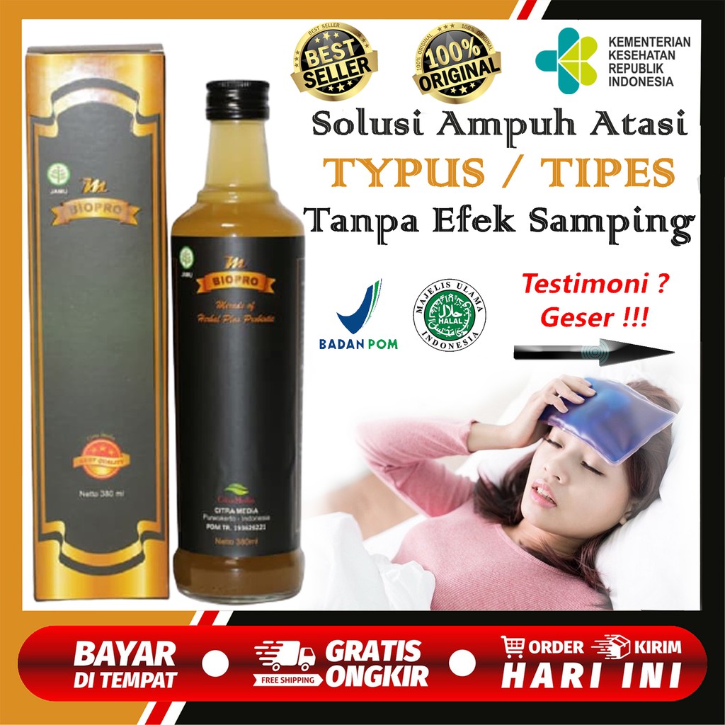 M-BIOPRO Obat Typus / Tipes Cacing Herbal Untuk Anak Dan Dewasa Paling Ampuh-Types Cacing Isi 380ml