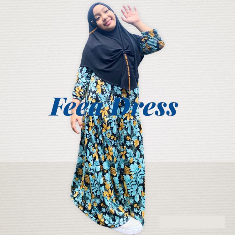 [Fashion Anak] FEEA DRESS ANAK | motif bunga canda susun