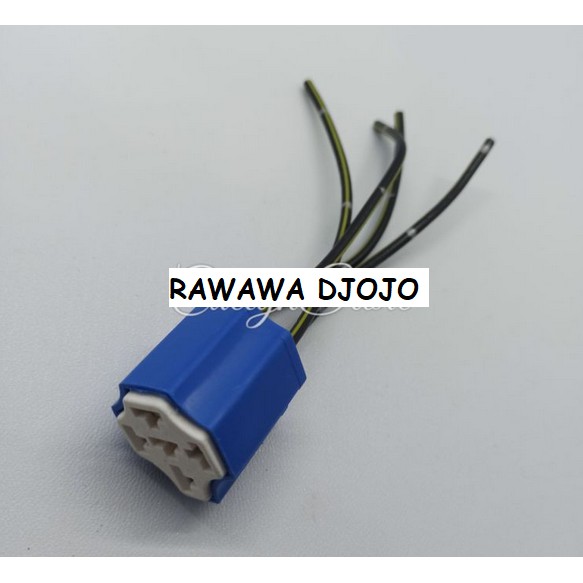 RUMAH SOCKET RELAY KAKI 4 kabel keramik klakson lampu soket relai 4