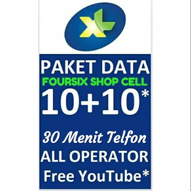 Paket Internet XL Xtra Combo VIP 20GB Kuota Data 10GB Reguler 10GB Youtube 30Menit Telfon