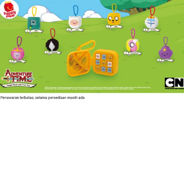 Mainan Mcdonalds adventure time cartoon network ori