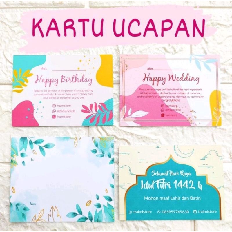 

KARTU UCAPAN BIRTHDAY WEDDING IDUL FITRI SERBAGUNA GREETING CARD