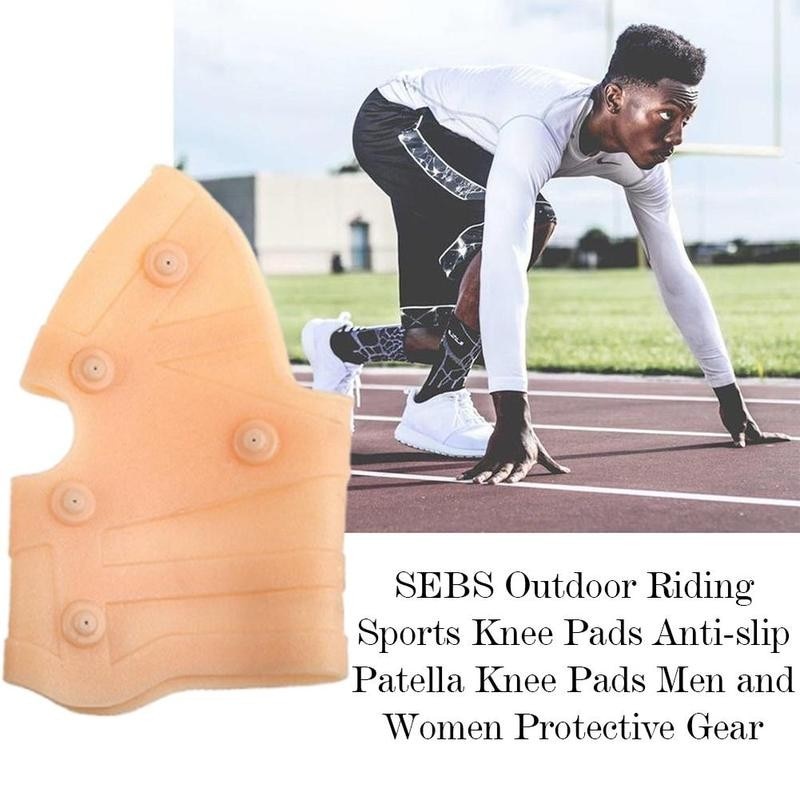 1 Pasang Bantalan Lutut Magnetik Bahan Silikon Elastis Untuk Terapi Arthritis