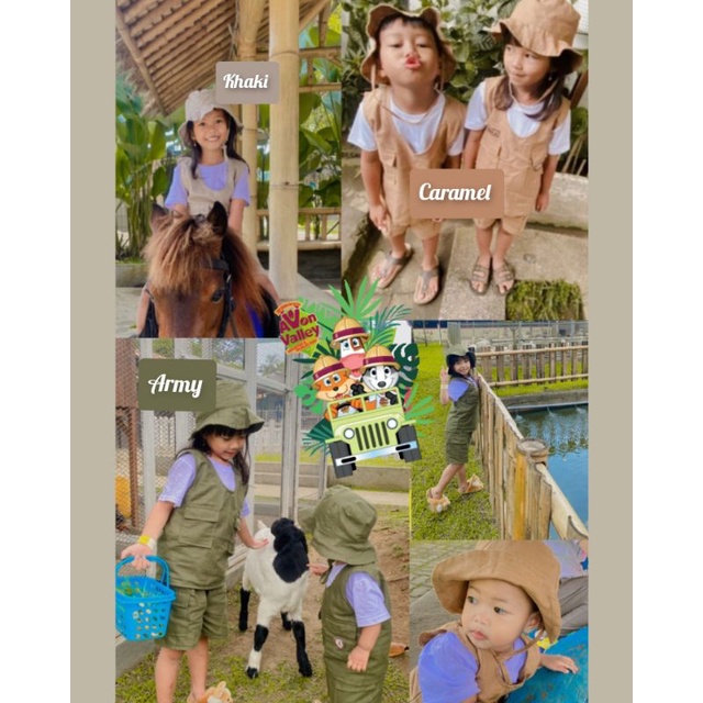 BAJU SAFARI ANAK / GRATIS NAMA ANAK / SAFARI SET ZOO /BAJU CUSTOM ANAK /BAJU SAFARI /BAJU ZOOKEEPER /BAJU ANAK /BAJU BAYI