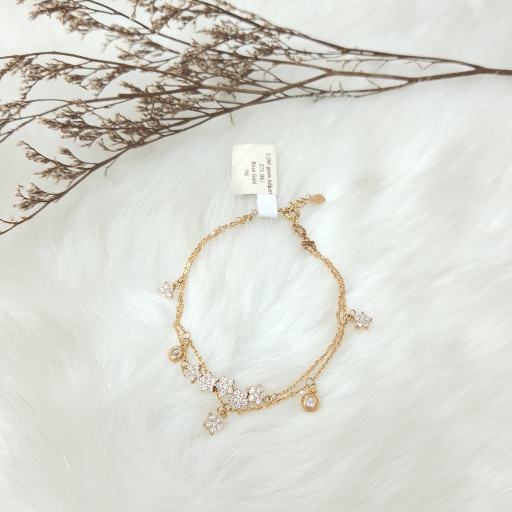 LMG GELANG EMAS RANTAI COMPLETE - 375 9K - ROSE GOLD