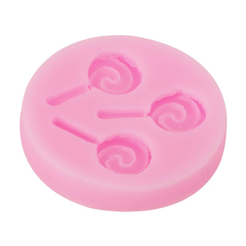 Mini Cute Lollipop Design Silicone Fondant Mould 3D Sweet Candy Chocolate Mold DIY Party Cake Biscuit Baking Tool