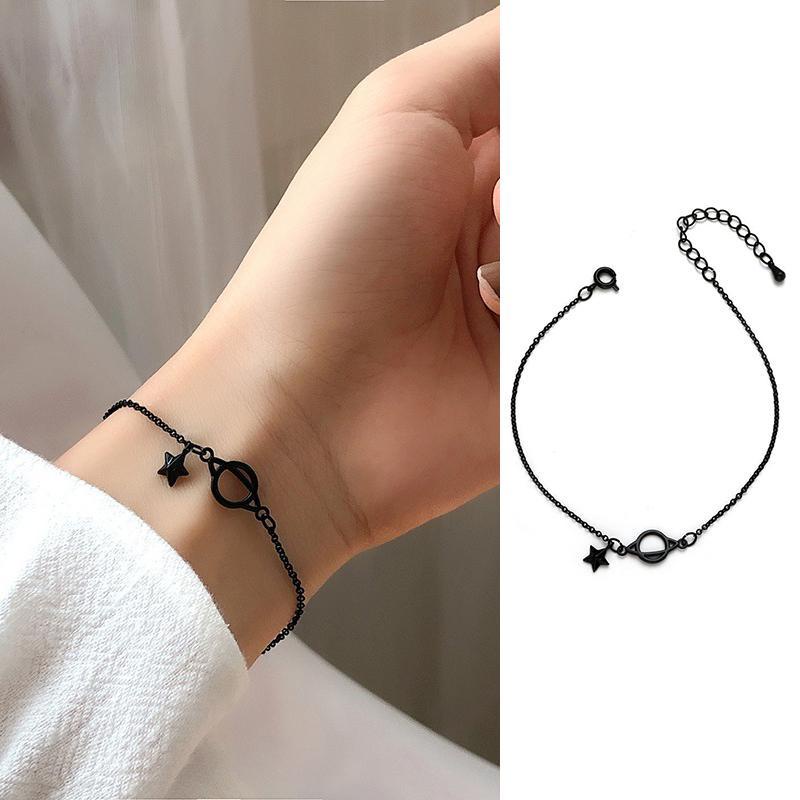 Gelang Planet Pelajar Sederhana Mewah Ringan Bintang Berujung Lima Segar Kecil Cocok untuk Semua TN