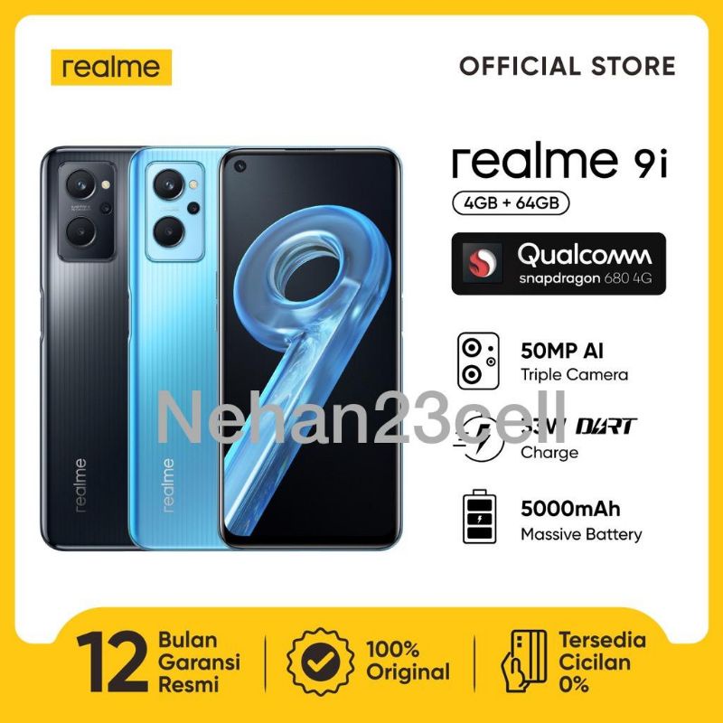 realme 9i 6/128 4/64 new garansi resmi realme