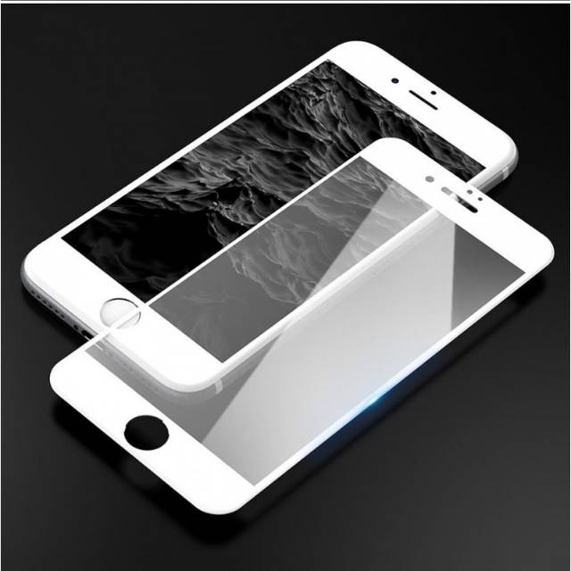 Tempered glass iphone 7 plus/ 8 plus full Screen iphone 7+ 8+ [PUTIH]