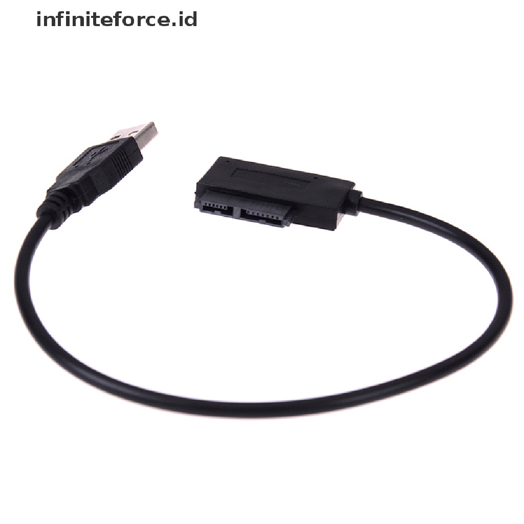 (Infiniteforce.Id) Adapter Drive Optikal Usb Ke 7 + 6 13pin Slim Sata / Ide Cd Dvd Rome