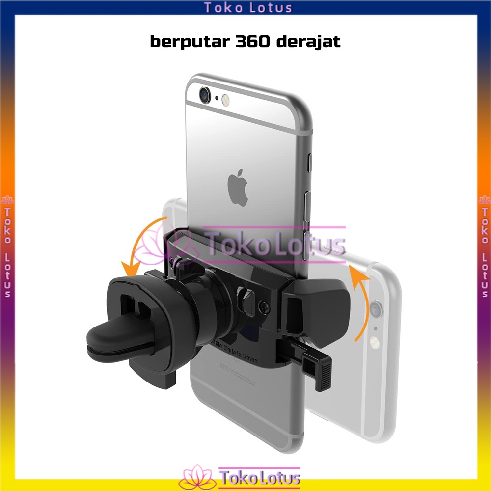 Holder Handphone Jepit Ventilasi AC / Phone Holder AC Mobil / Holder HP di AC Mobil / Holder Gps