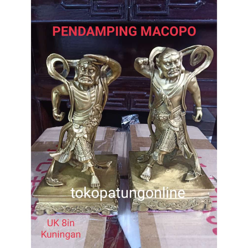 Patung Pendamping Maco Kuningan 8in