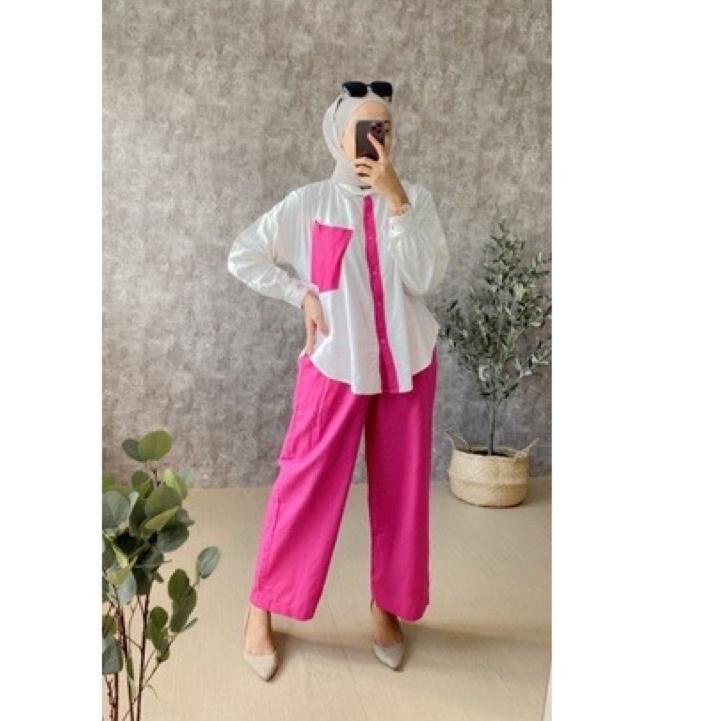 Penjualan Terbanyak.. WINA SET WANITA KEKINIAN // SETELAN WANITA ONESET DAILY SET FASHION WANITA / S
