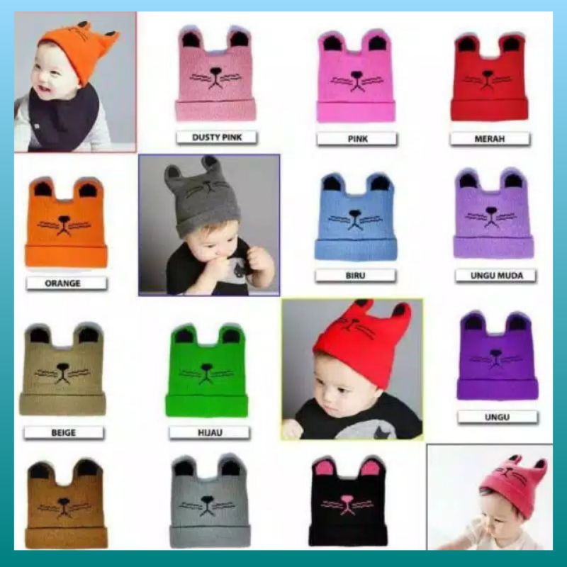 Topi Kupluk Bayi Rajut