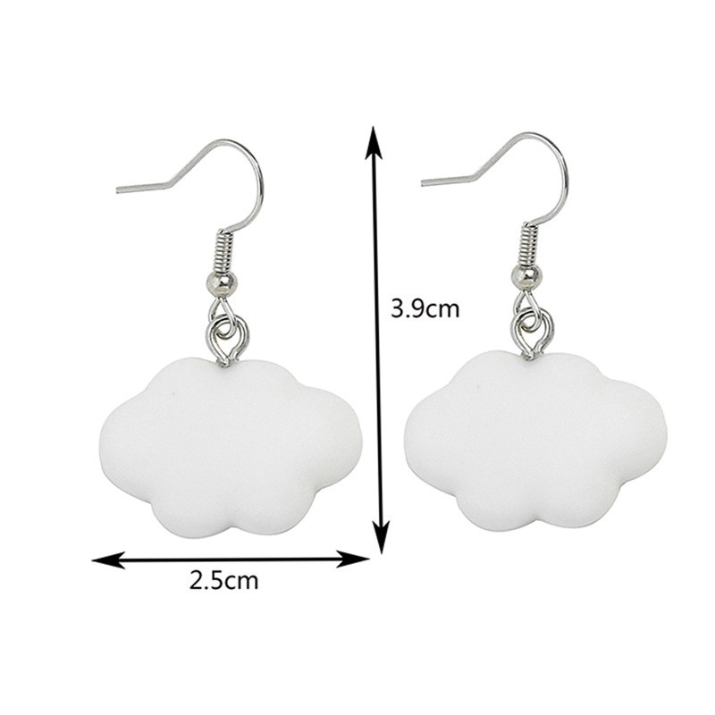 Cute White Cloud Stud Earrings Delicate Clouds For Women Girls Ear Jewelry Gift Wholesale Gifts|Drop Earrings