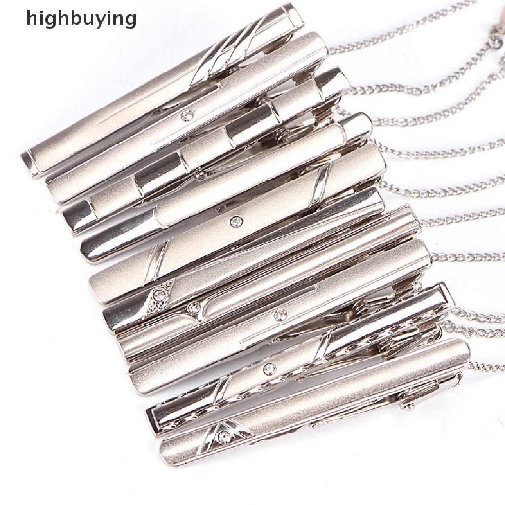 Hbid Klip Dasi Bahan Stainless Steel Warna Silver Untuk Pria