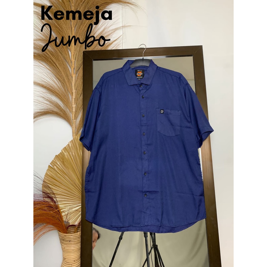 KEMEJA PENDEK JUMBO POLOS