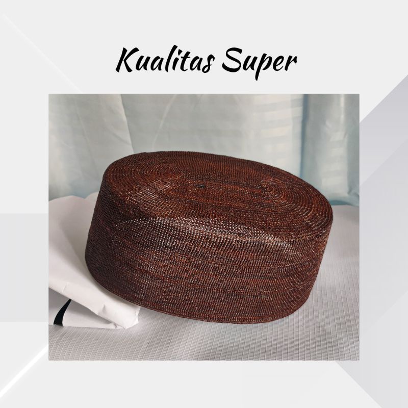 KOPIAH RESAM KUALITAS SUPER (S3BM) ASLI BANGKA BELITUNG PECI HALUS SONGKOK GUS HABIB KYAI
