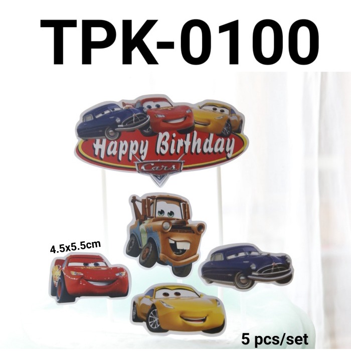 

TPK-0100 CAKE TOPPER HIASAN KUE CUPCAKE KERTAS CARS MOBIL GRATIS ONGKIR
