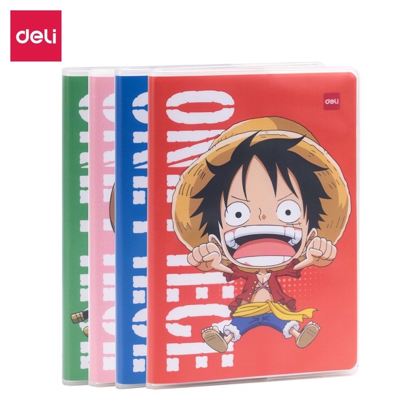 Deli EVA Cover Notebook / Buku Tulis Sampul Plastik PVC A5 72 Halaman Kartun One Piece EN008