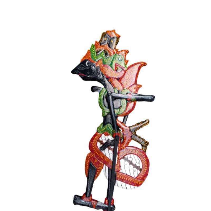 KERAJINAN WAYANG KAYU PRABU KRESNA UKURAN 40x14 cm - PAJANGAN HIASAN DINDING