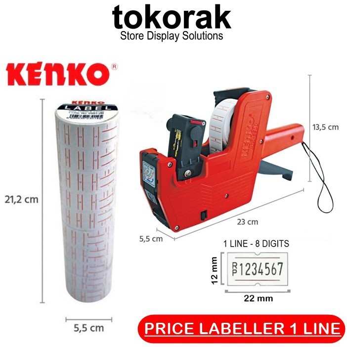 PAKET MESIN LABELLER MX-5500 1 LINE KENKO + ISI LABEL HARGA 10 PCS