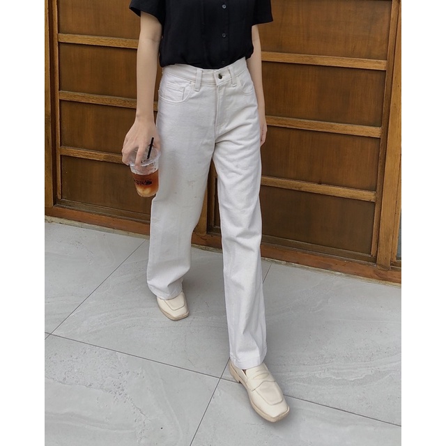 Kala Long Jeans | Broken White Jeans