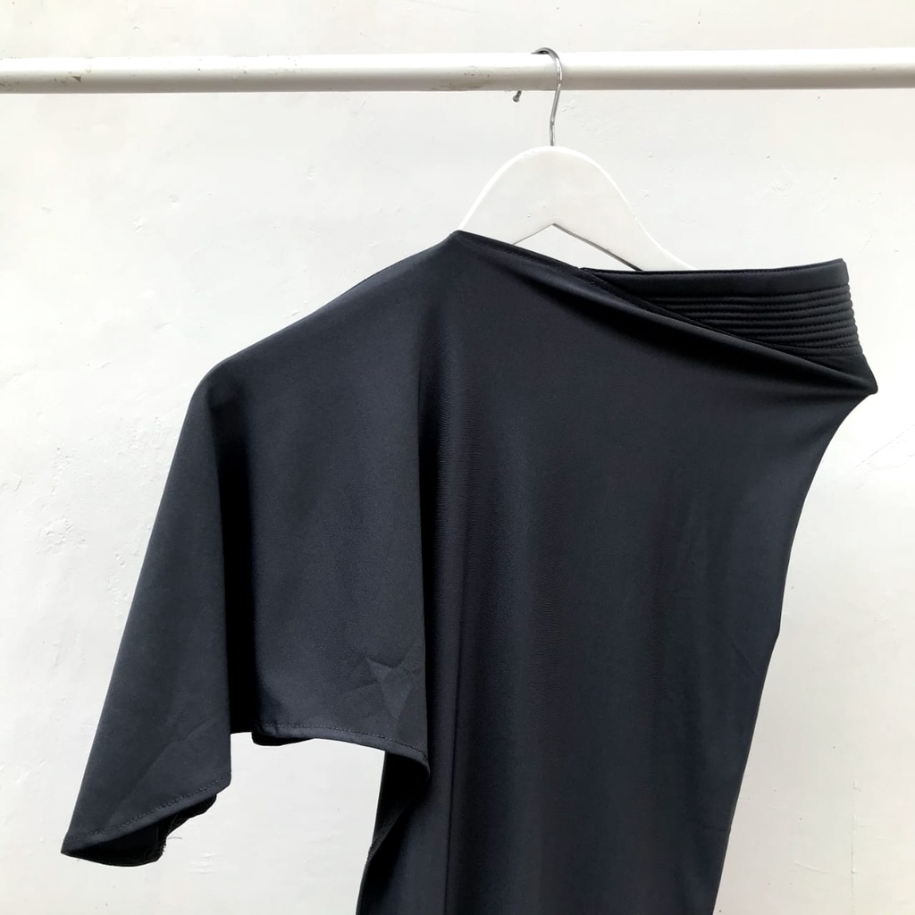 Khimar Jersey Premium / Khimar Pinguin / Khimar Jersey / Jilbab Kerudung Intant-Penguin Slate Grey