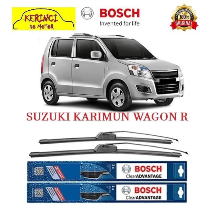 WIPER BOSCH CLEAR ADVANTAGE SUZUKI KARIMUN WAGON R 20&quot; &amp; 18&quot; SEPASANG