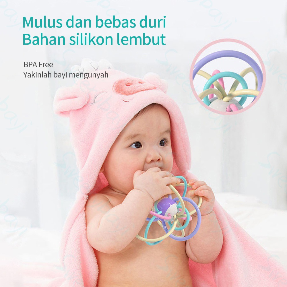 SweetyBayi Teether bayi Mainan gigitan bayi bola Manhattan