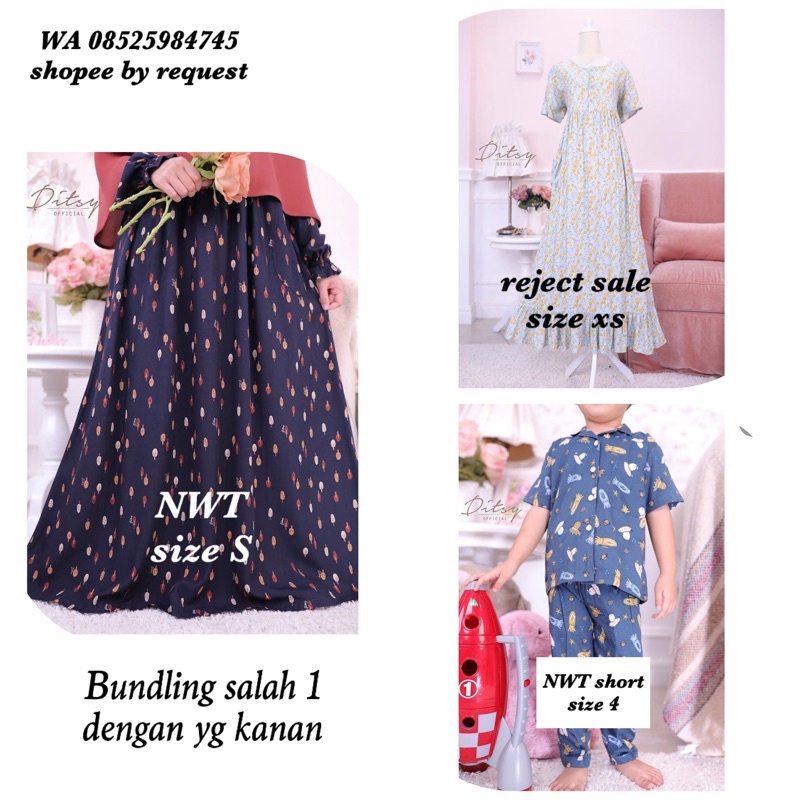 DITSY april tree midnight blue , tree almond , line green, khurram ditsy