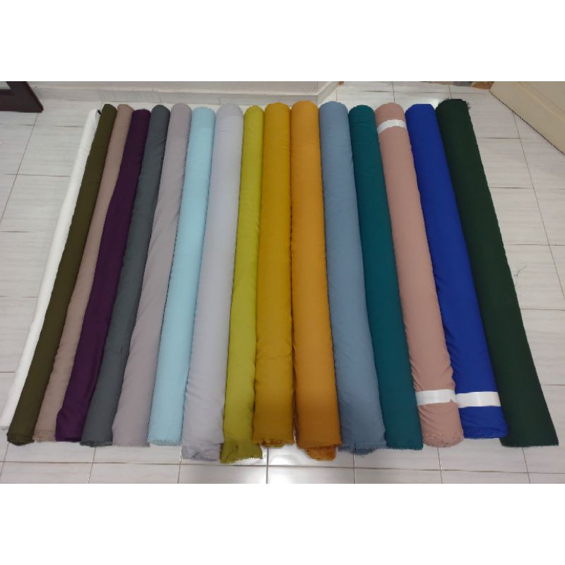 Kain Wollycrepe / Wolicrep bahan untuk membuat gamis jilbab dll -harga per setengah meter-