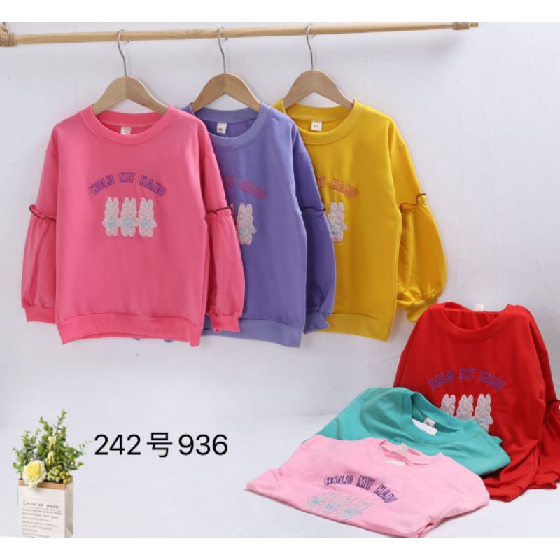 Sweter/ Atasan Anak Perempuan Import LENGAN BALON 3-7 TAHUN