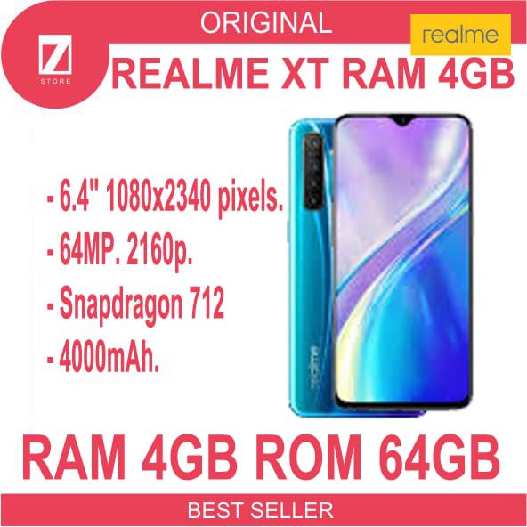 REALME XT RAM 4 ROM 128 GARANSI RESMI REALME INDONESIA | Shopee Indonesia