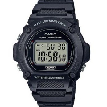 Casio Original W219H-1A / W-219H-1A 2A 8B Jam Tangan Pria Digital Karet Hitam