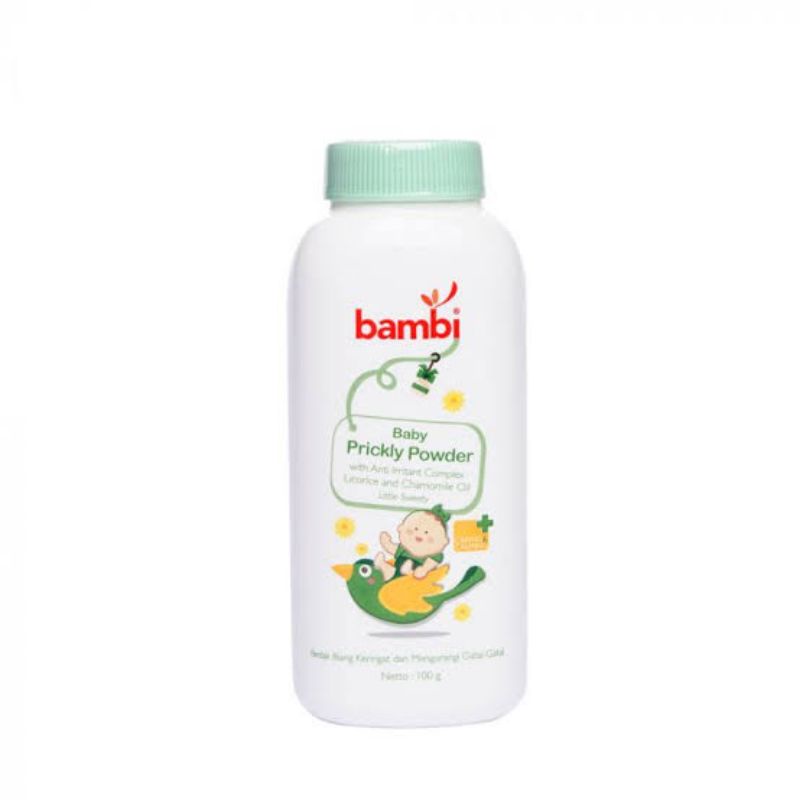 Bambi Baby Prickly Powder 100gr - Bambi Prickly Heat Bedak Anti Iritasi - Bedak Gatal Bayi