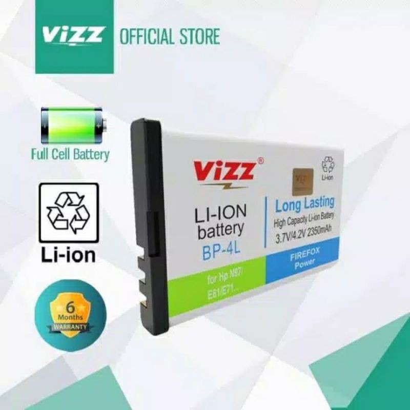 BATERAI NOKIA E63 E71 E72 E73 E90 NOKIA BP4L BP-4L DOUBLE POWER VIZZ