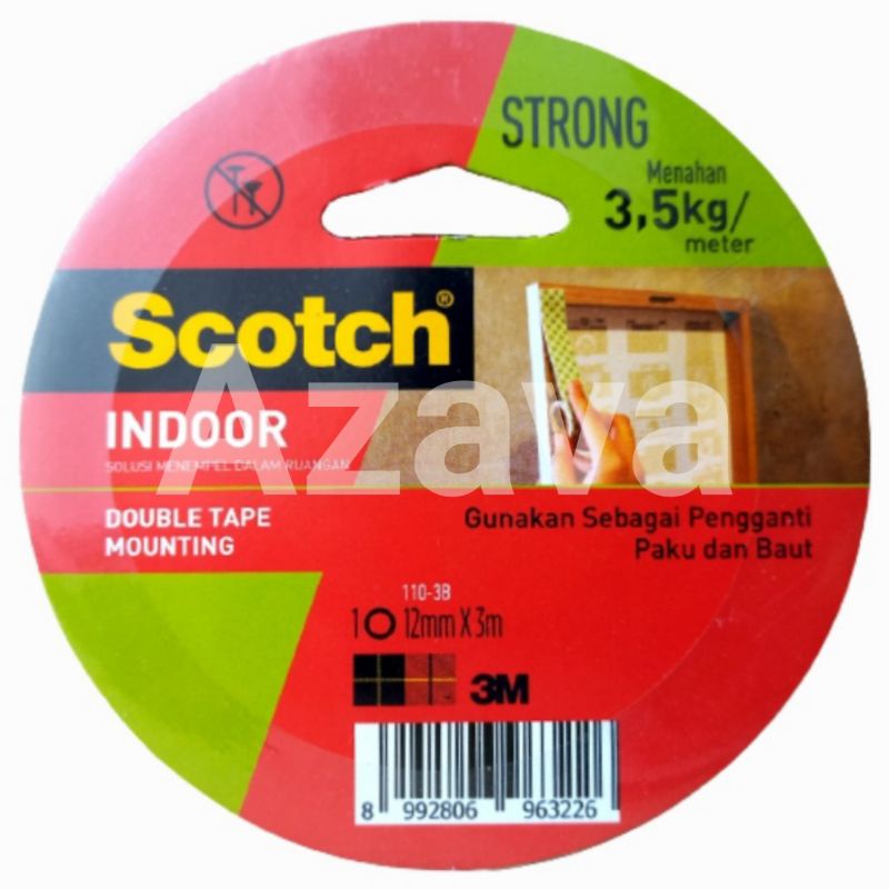 

Scotch indoor 3M mounting tape 12mm x 3m