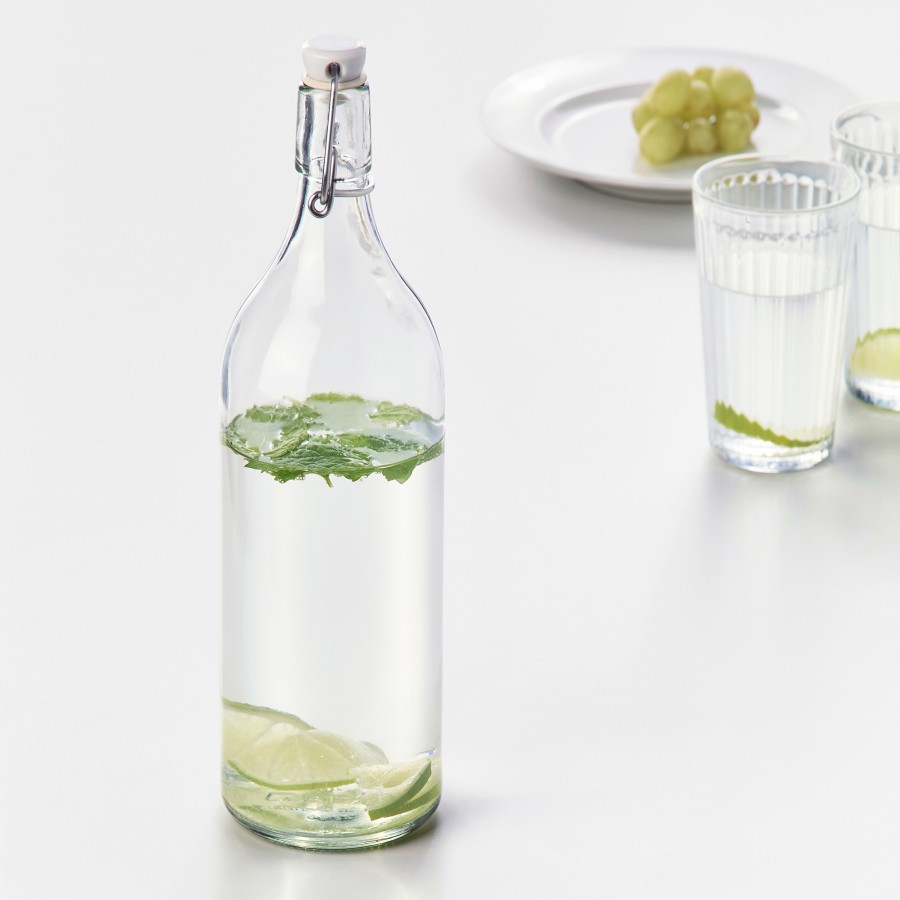 Botol kaca 500ml dengan penutup - KORKEN IKEA