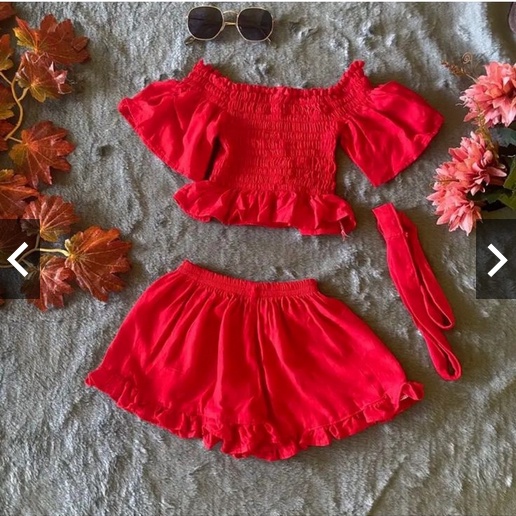 SETELAN ANAK ANAK BALITA / SET BAJU BALI ANAK CREPE ELFIS SABRINA RUFFLE / SET SABRINA CELANA RUFFLE BALITA PEREMPUAN SETELAN ANAK ELLIAS