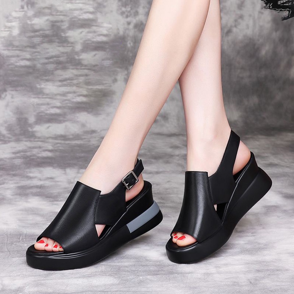 Sepatu Sandal Wanita Tinggi Import Tersedia Size Kecil 34 35 Sandal Cewek Wedges Kekinian Hits Murah Ringan