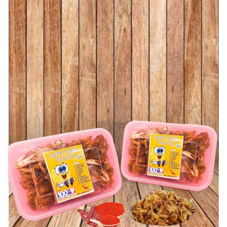 

BABY CRAB KRISPY HALAL!!! KEMASAN BOX 140 Gram | BABY RAJUNGAN | KEPITING KRIUK | CAMILAN | SEAFOOD