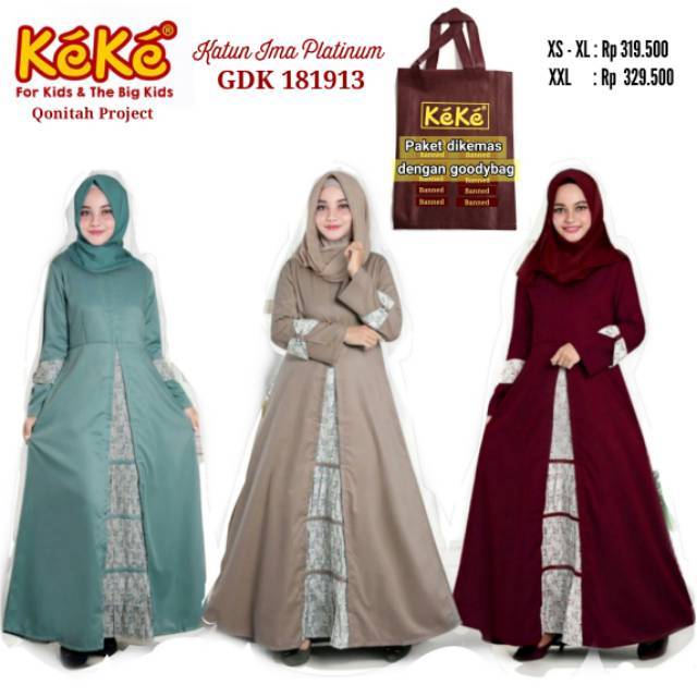 Kekesumut GDK 181913 Baju  BUsana muslim Gamis  Dewasa  Katun 