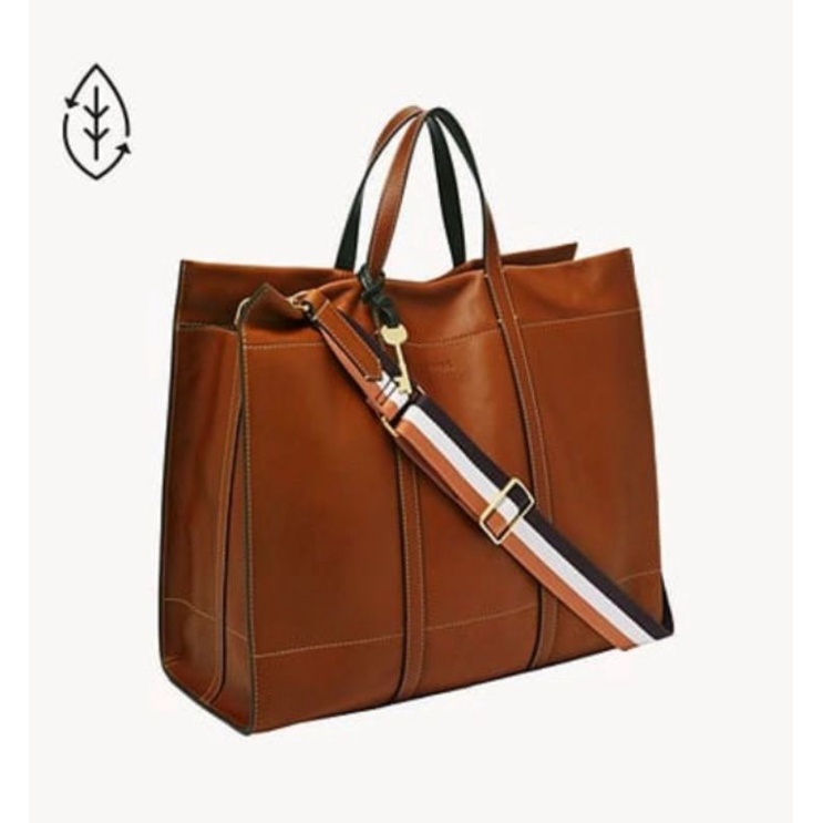 Fossil Carmen Tote Brown Leather
