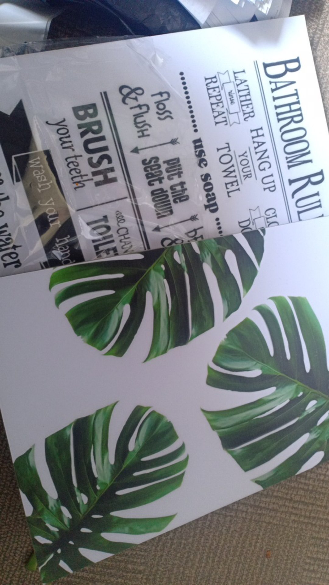 Wall Decor - Bathroom And Laundry Series Hiasan Pajangan Dinding Shabby Chic 1 Buah