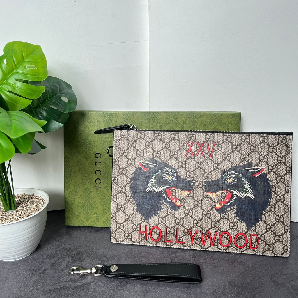 CLUTCH GUCCI TIGER / HANDBAG GUCCII IMPORT / TAS TANGAN GUCCII TIGER IMPORT / CLUTCH PRIA IMPORT / C