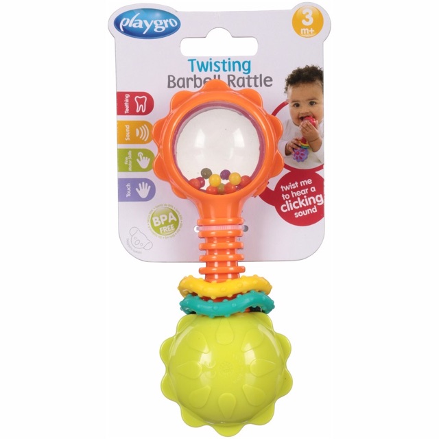 Playgro - Twisting Barbell Rattle