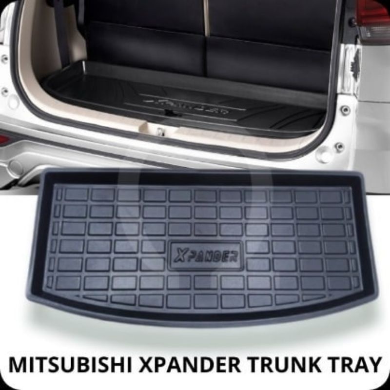 karpet bagasi belakang mobil Mitsubishi xpander karet lentur hitam tray mat